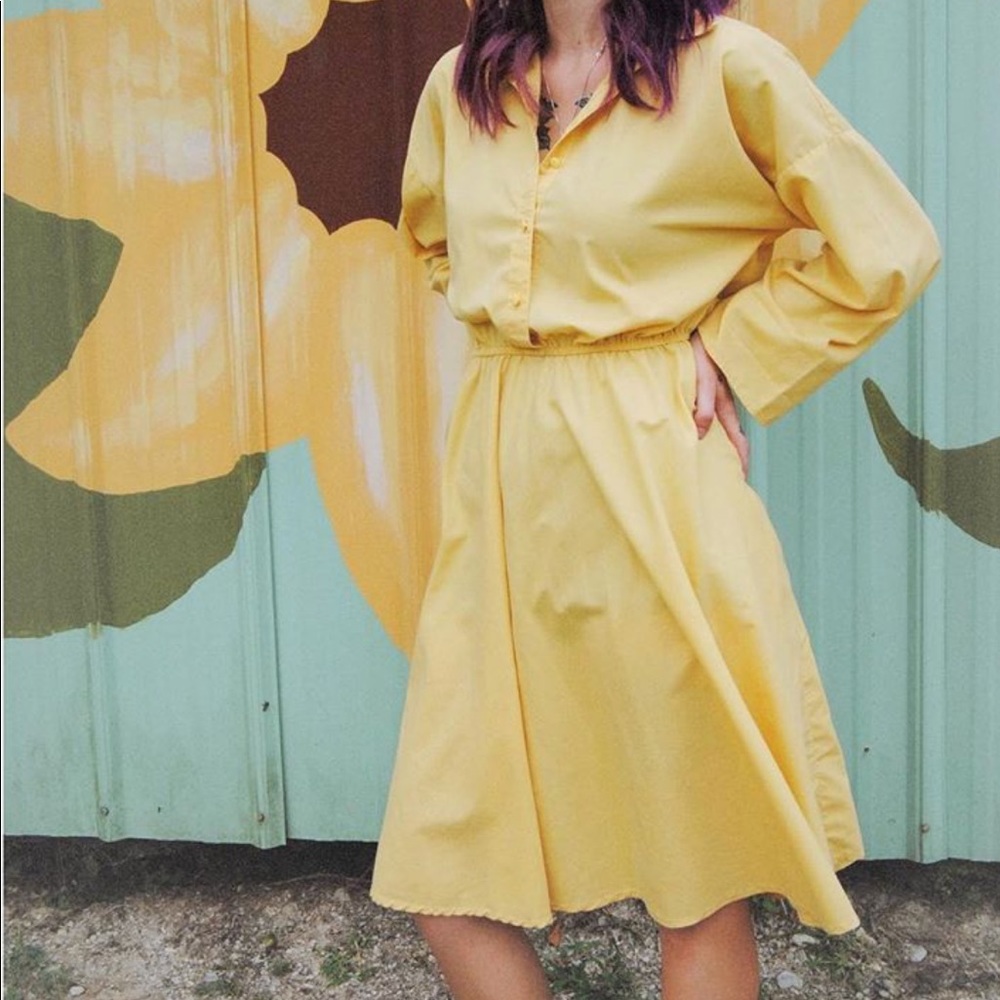 Ms. Frizzle yellow shirt dress